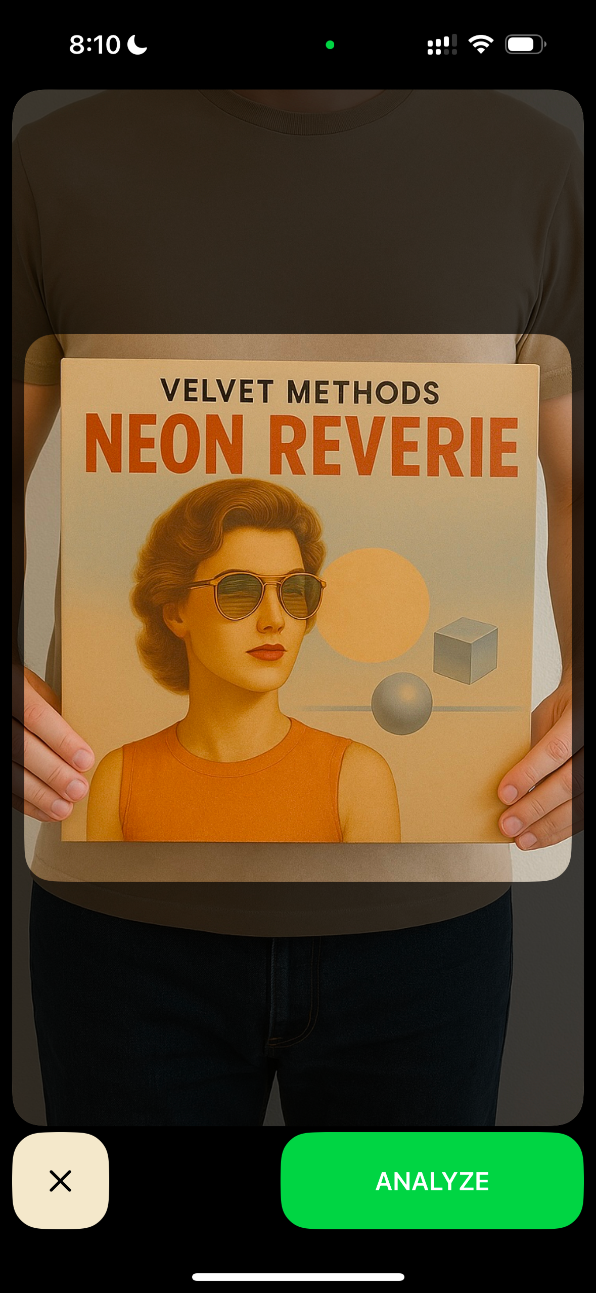 Deep Cuts scanning screen